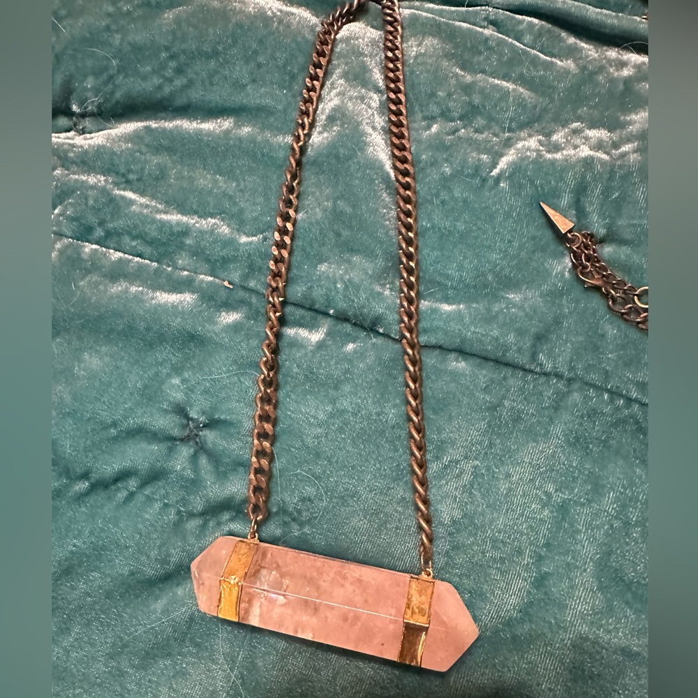 Rose quartz necklace